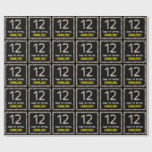 12. Geburtstag: Blumennummer, Individuelle Name, B Geschenkpapier (Flach)