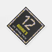 12. Geburtstag: Blumennummer, Individuelle Name, B Serviette (Ecke)