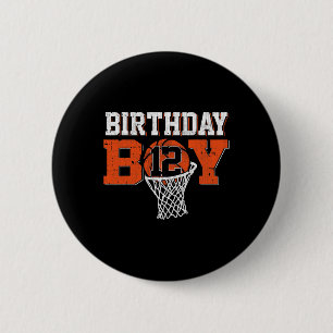 12. Geburtstag Boy Bysketbyll Lover 12 Jahre Altes Button
