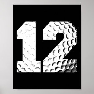 12. Geburtstag Boy Golf Player Golf 12 Jahre alt Poster