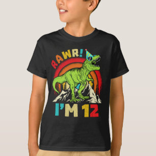 12. Geburtstag Dinosaurier T Rex Rawr Ich bin 12 f T-Shirt
