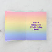 12. Geburtstag: Farbiger Regenbogen # 12, Individu Karte (Innenseite)