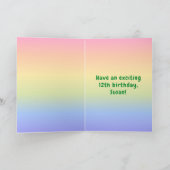 12. Geburtstag: Farbiger Regenbogen # 12, Individu Karte (Innenseite)