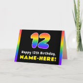 12. Geburtstag: Farbiger Regenbogen # 12, Individu Karte (Vorderseite)
