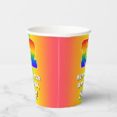 12. Geburtstag: Farbiges, lustiges Regenbogenmuste Pappbecher (Rechts)
