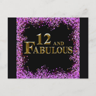 12. Geburtstag Feiertagspostkarte