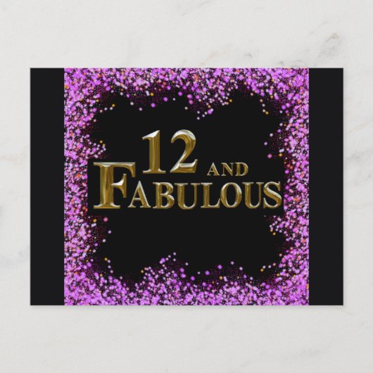12. Geburtstag Feiertagspostkarte (Vorderseite)