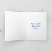 12. Geburtstag: Fun Graffiti-Inspiriert Regenbogen Karte (Innenseite)