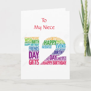 **12. GEBURTSTAG FÜR MEINE LIEBE NIECE** KARTE
