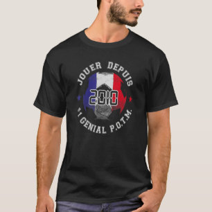 12. Geburtstag Fußball Frankreich Geboren im Jahr T-Shirt