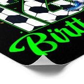 12. Geburtstag Fußball Junge Mädchen Kinder Fußbal Poster (Ecke)