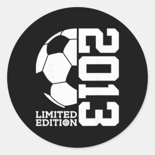12. Geburtstag Fußball Limited Edition 2013 Runder Aufkleber