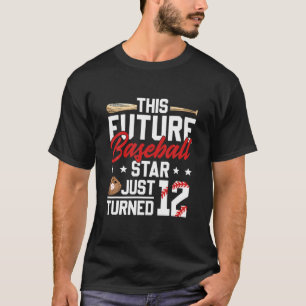 12. Geburtstag Future Baseball Star gerade 12 T-Shirt