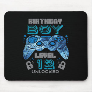 12. Geburtstag Gamer Level 12 Entsperrtes Videospi Mousepad