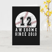 12. Geburtstag Geboren im Jahr 2010 Baseball Boy 1 Karte (Gelbe Blume)