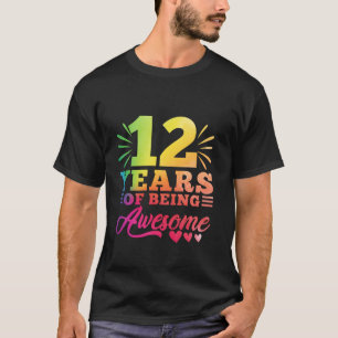 12. Geburtstag Gefärbte Krawatte 12 Jahre alt 12 M T-Shirt
