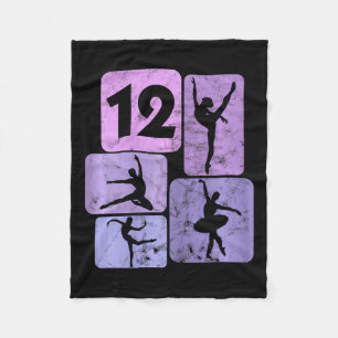 12. Geburtstag Girl Dancer Ballerina 12 Jahr Fleecedecke