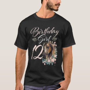 12. Geburtstag Girl Horse 12 Jahre alter Tag T-Shirt