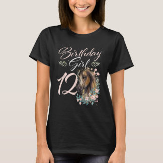 12. Geburtstag Girl Horse Lover 12 Jahre alter Tag T-Shirt