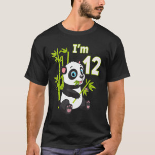 12. Geburtstag Girls Panda Geburtstagskleidung T-Shirt