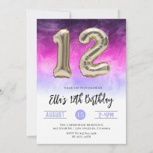 12. Geburtstag Gradient Einladung