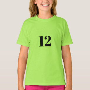 12. Geburtstag Happy Zwölf Linke Green Custom Age T-Shirt