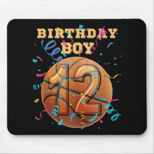 12. Geburtstag Junge 12 Jahre alte Basketballspiel Mousepad