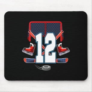 12. Geburtstag Junge Eishockey Thema 12 Jahre alte Mousepad