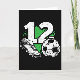 12. Geburtstag Junge Fußballspieler Fußball 12 Jah Karte