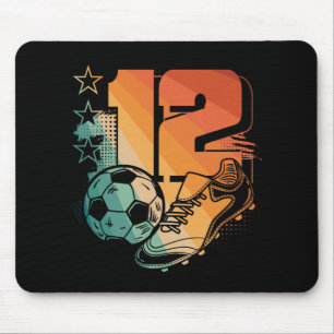 12. Geburtstag Junge Fußballspieler Fußball 12 Jah Mousepad