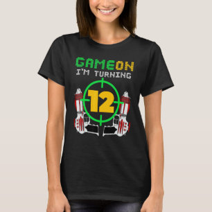 12. Geburtstag Laser Tag Geburtstagsspiel auf Turn T-Shirt