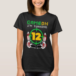 12. Geburtstag Laser Tag Geburtstagsspiel auf Turn T-Shirt