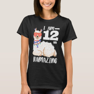 12. Geburtstag Llama 12 und Phantastisches Llamazi T-Shirt