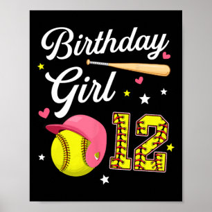 12. Geburtstag Mädchen Softll Zwölfter Geburtstag Poster
