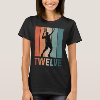 12. Geburtstag Retro Tennis Spieler 12 Jahre alt T T-Shirt
