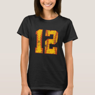 12. Geburtstag Softball Bdy 12-jähriges Mädchen T-Shirt