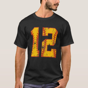 12. Geburtstag Softball Bdy 12-jähriges Mädchen T-Shirt