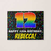 12. Geburtstag — Spaß, farbenfrohe Musiksymbole & 