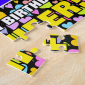 12. Geburtstag — Spaß, Liebende Herzformen + "12" Puzzle (Seite)