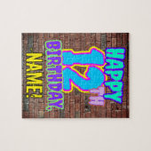 12. Geburtstag ~ Spaß, Urban Graffiti Inspiriert L Puzzle (Horizontal)