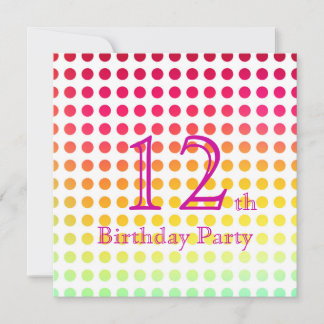 12. Geburtstags-Party Einladung
