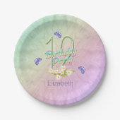 12. Geburtstags-Party-Schmetterlinge und Pappteller (Vorderseite)