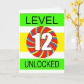 12. Geburtstagscomputer-Gamer Karte (Gelbe Blume)