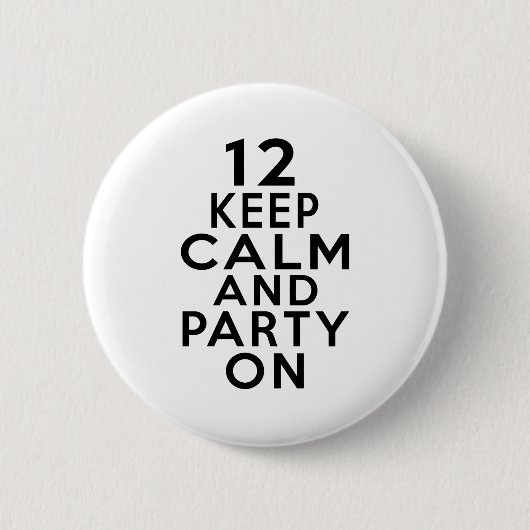 12 Geburtstagsentwürfe Button (Vorderseite)