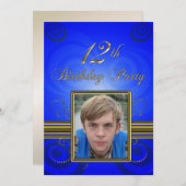 12. Geburtstagsfeier Einladung (Vorne/Hinten)