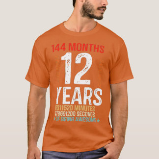 12. Geburtstagsgeschenke 12 Jahre alt 144 Monate R T-Shirt