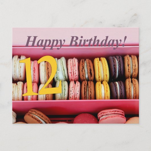 12. Geburtstagskarte Postkarte (Vorderseite)