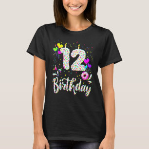 12. Geburtstagskind 12 Jahre alter Doughnut Par T-Shirt