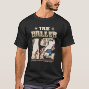 12. Geburtstagskinder Zwölf Jahre alter Baseballsp T-Shirt