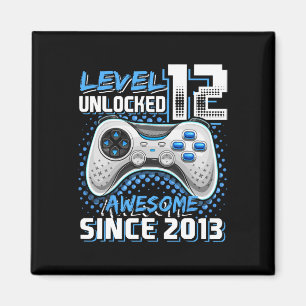 12. Geburtstagskleid Level 12 Gamer 12-jähriges Vi Magnet